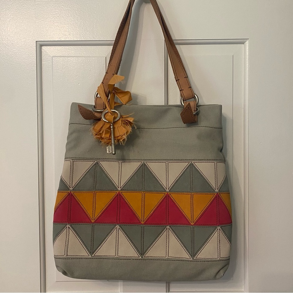 Multicolor Triangle Fossil Purse - image 1